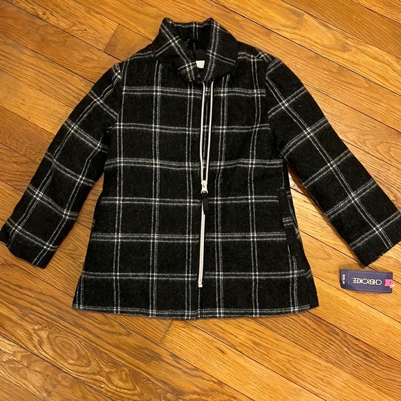Cherokee Jackets & Coats Nwt 4t Cherokee Black And White Plaid